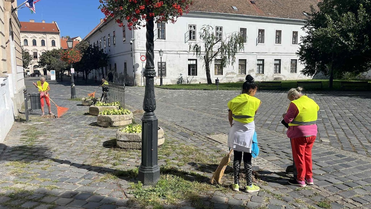 Szilárd burkolatú takarítás a Szentlélek téren – DeerGarden
